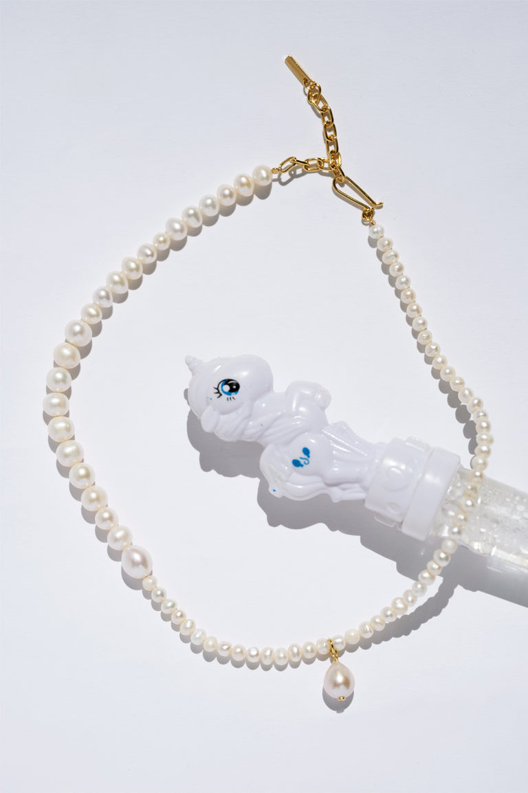 P229 - Collier perles et vermeil or recyclé