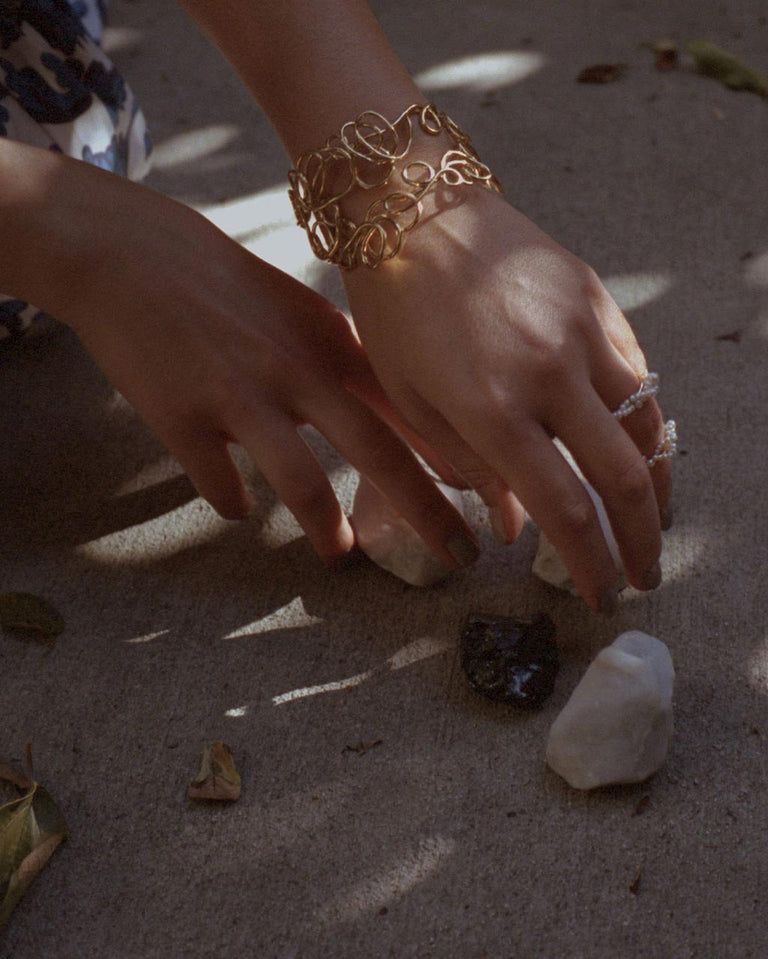 Stratus - Freshwater Pearl and Gold Vermeil Rings