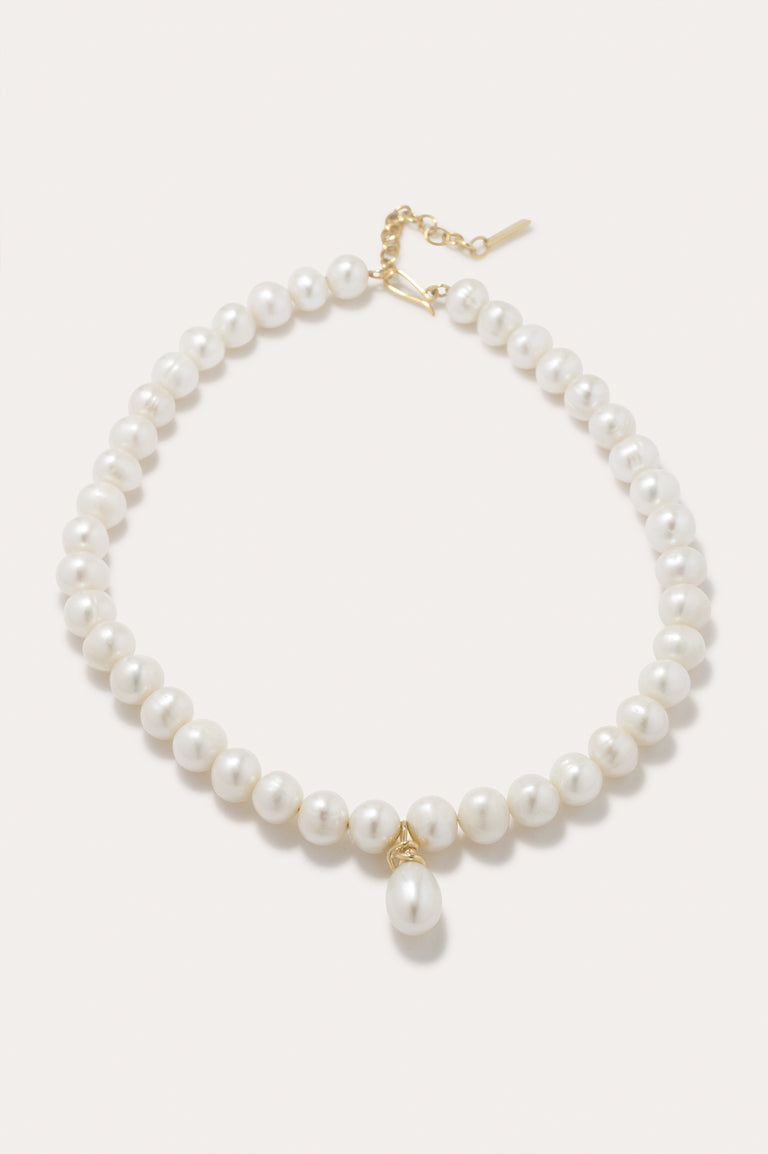 P238 - Collier perles et vermeil en or recyclé