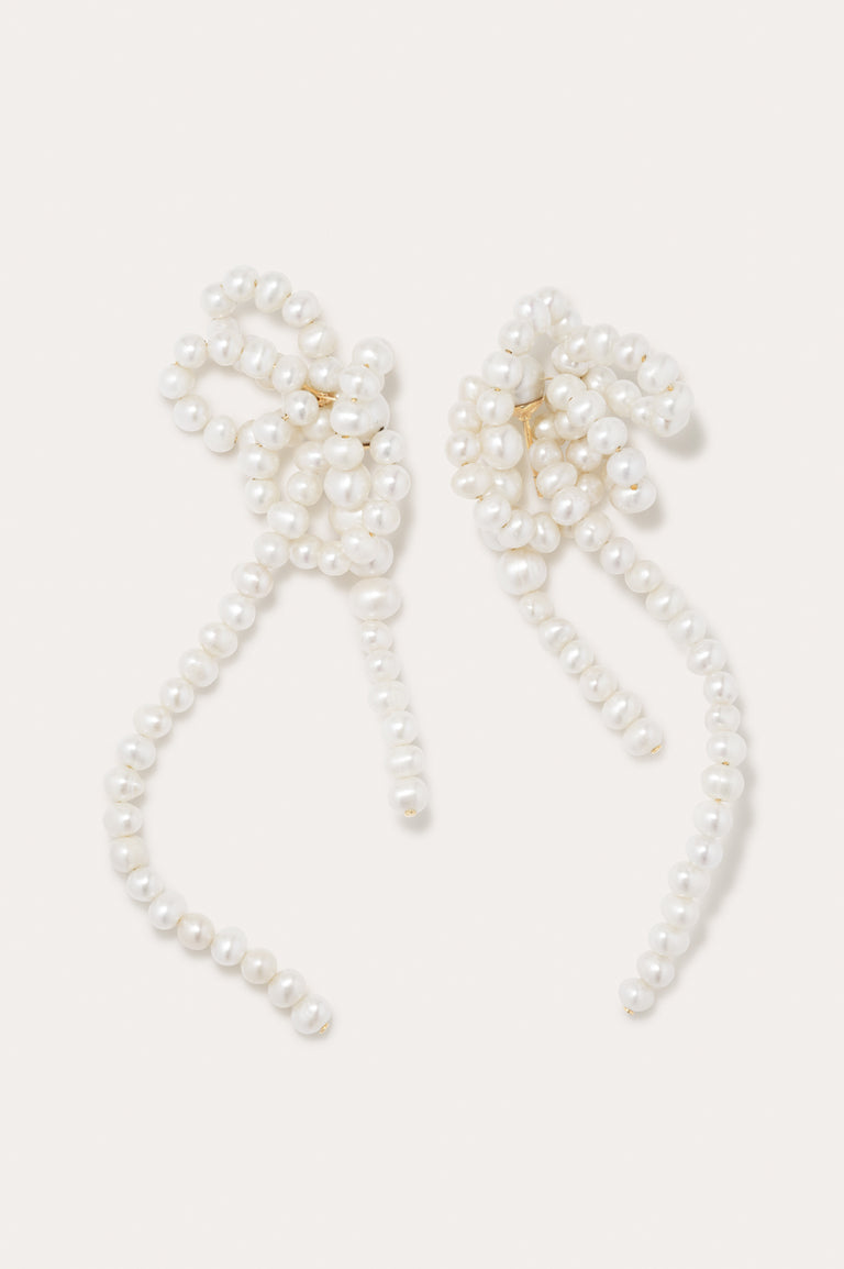 P239 - Boucles d'oreilles en Perle et Vermeil d'Or Recyclé