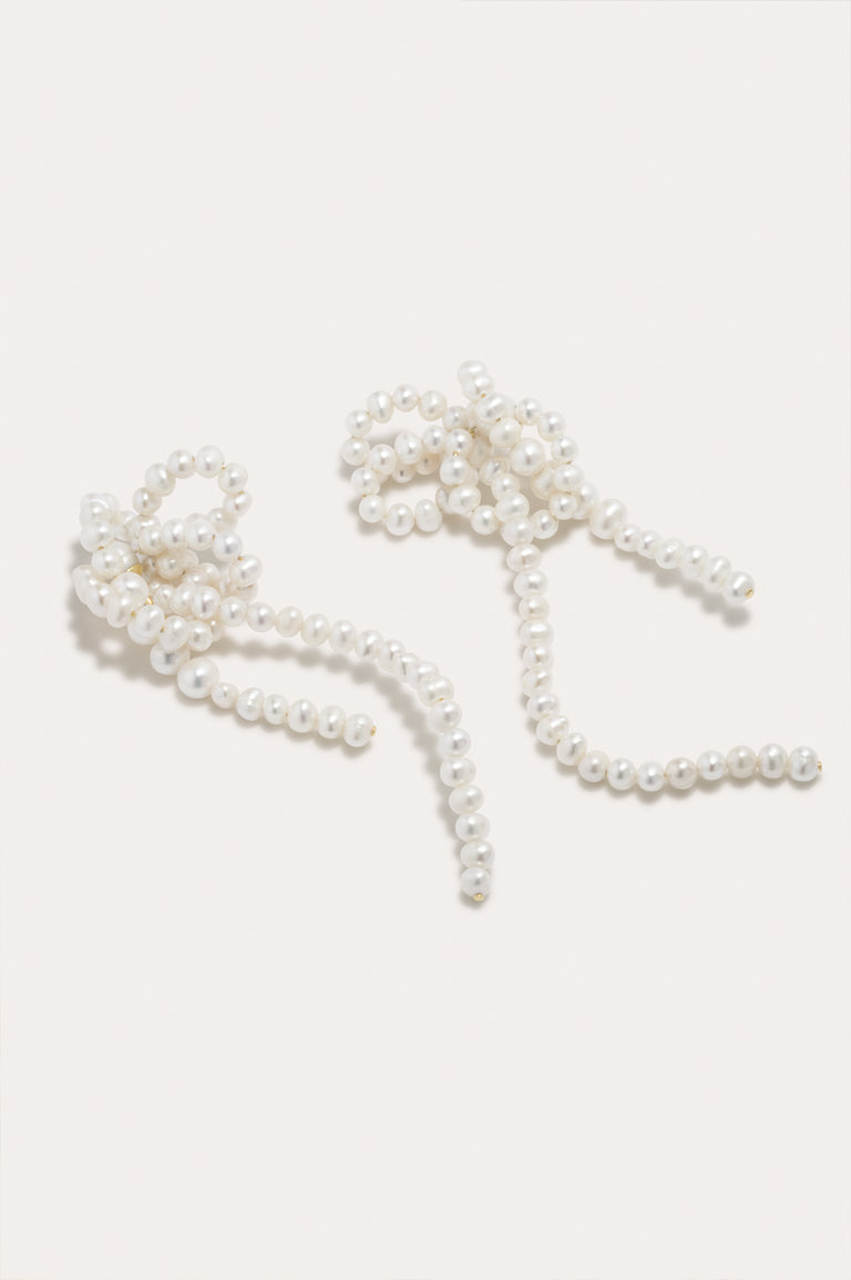 P239 - Boucles d'oreilles en Perle et Vermeil d'Or Recyclé