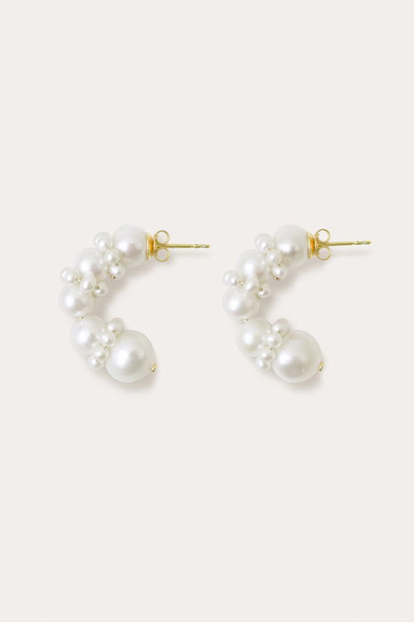 P246 - Boucles d'oreilles perle et vermeil en or recyclé