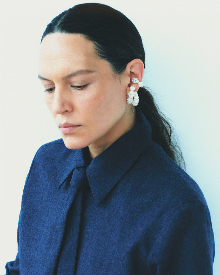 Posy - Pearl and Recycled Gold Vermeil Ear Cuff