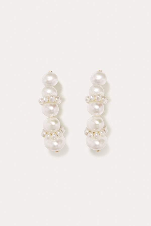 P251 - Grimpants d'oreilles Perle et Vermeil en Or Recyclé