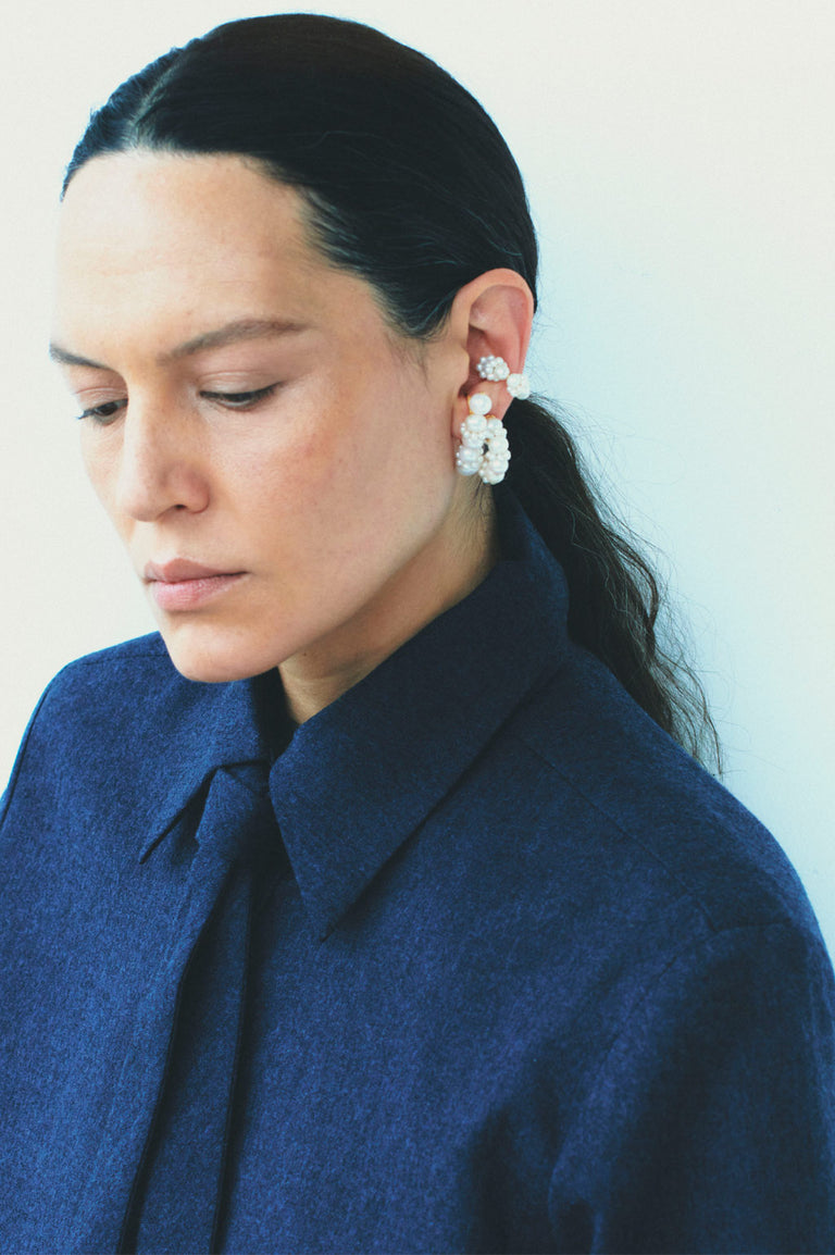 Posy - Pearl and Recycled Gold Vermeil Ear Cuff