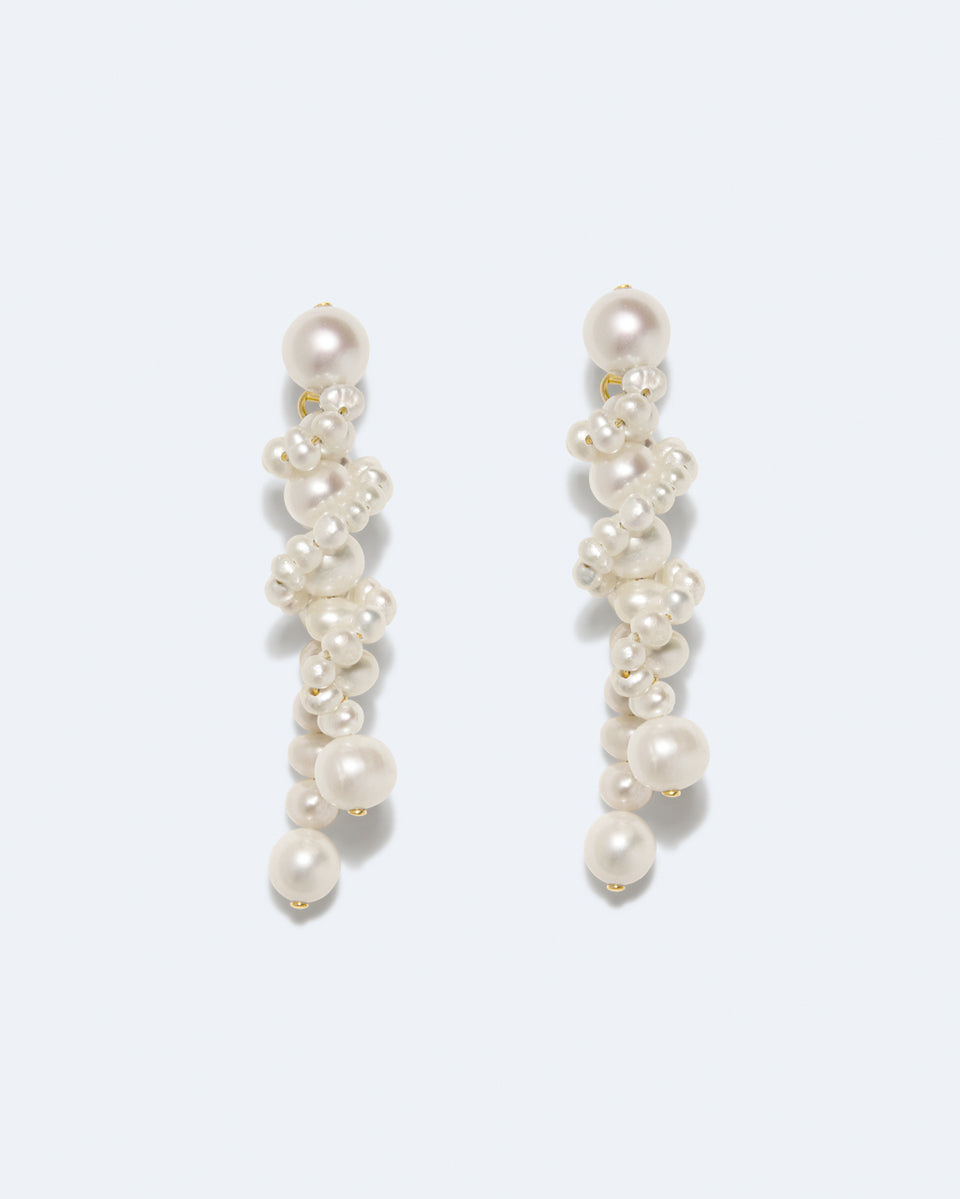H93 - Boucles d'oreilles en résine verte et argent recyclé