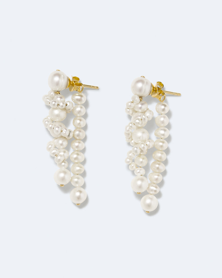 H93 - Boucles d'oreilles en résine verte et argent recyclé