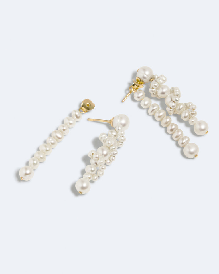 H93 - Boucles d'oreilles en résine verte et argent recyclé