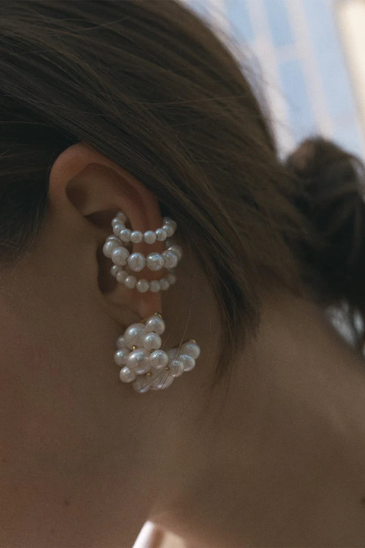 Boucles d'oreilles manchette de mariée