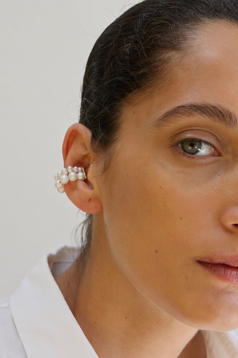 Best Mistake - Pearl and Recycled Gold Vermeil Ear Cuff