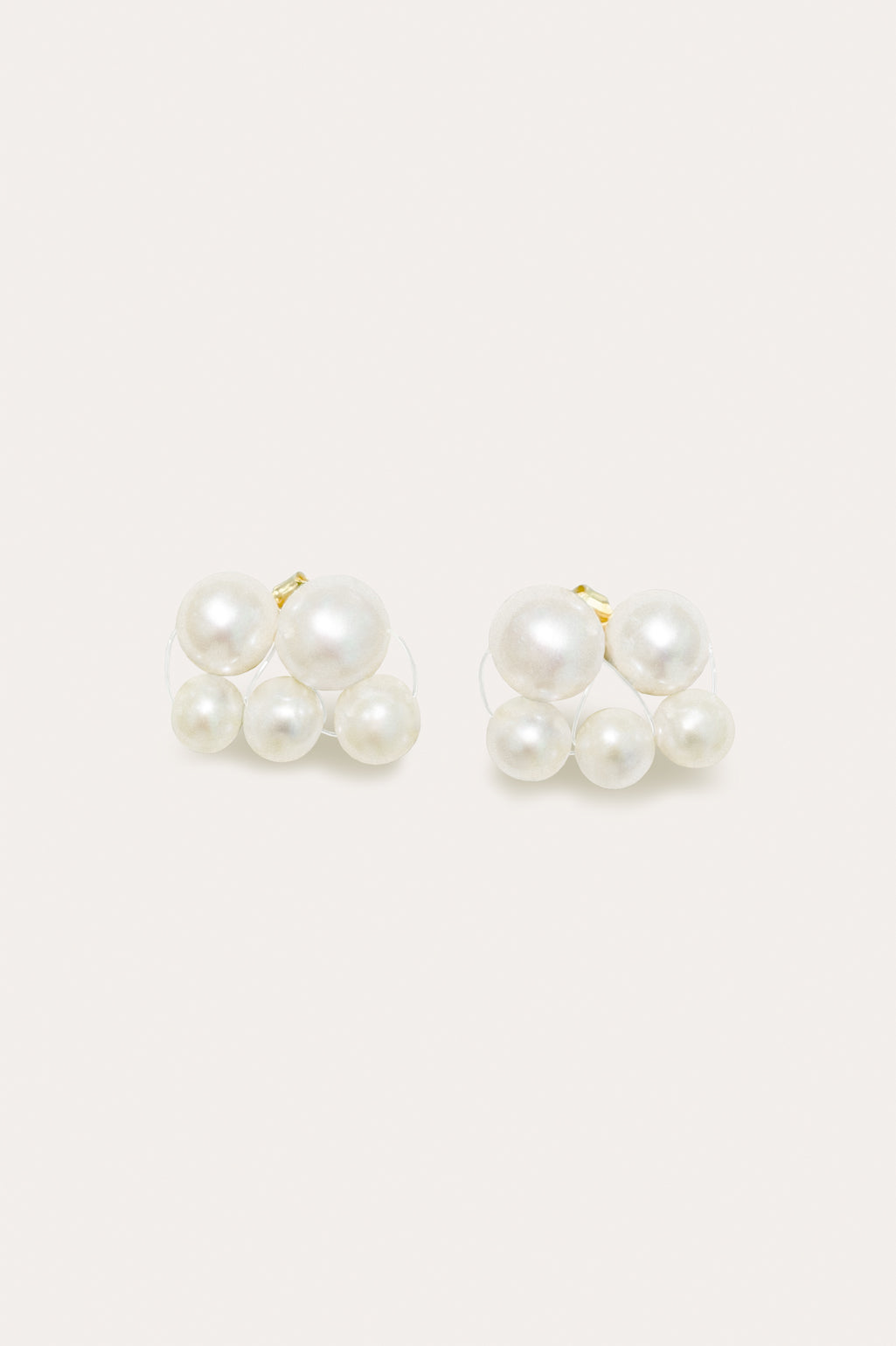 Universal Code - Pearl and Recycled Gold Vermeil Earrings