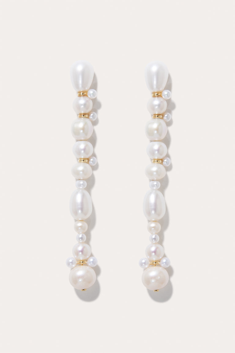 Glitch - Pearl and Gold Vermeil Earrings