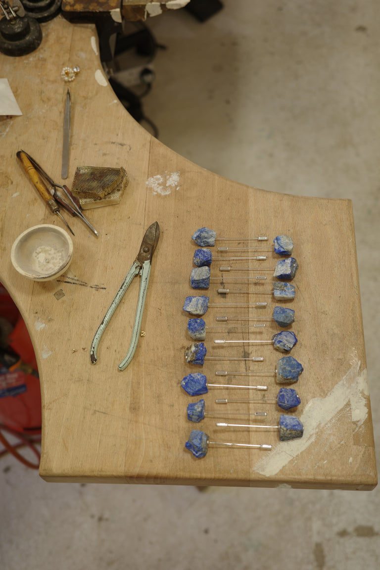 H98 - Lapis Lazuli Sterling Silver Pin