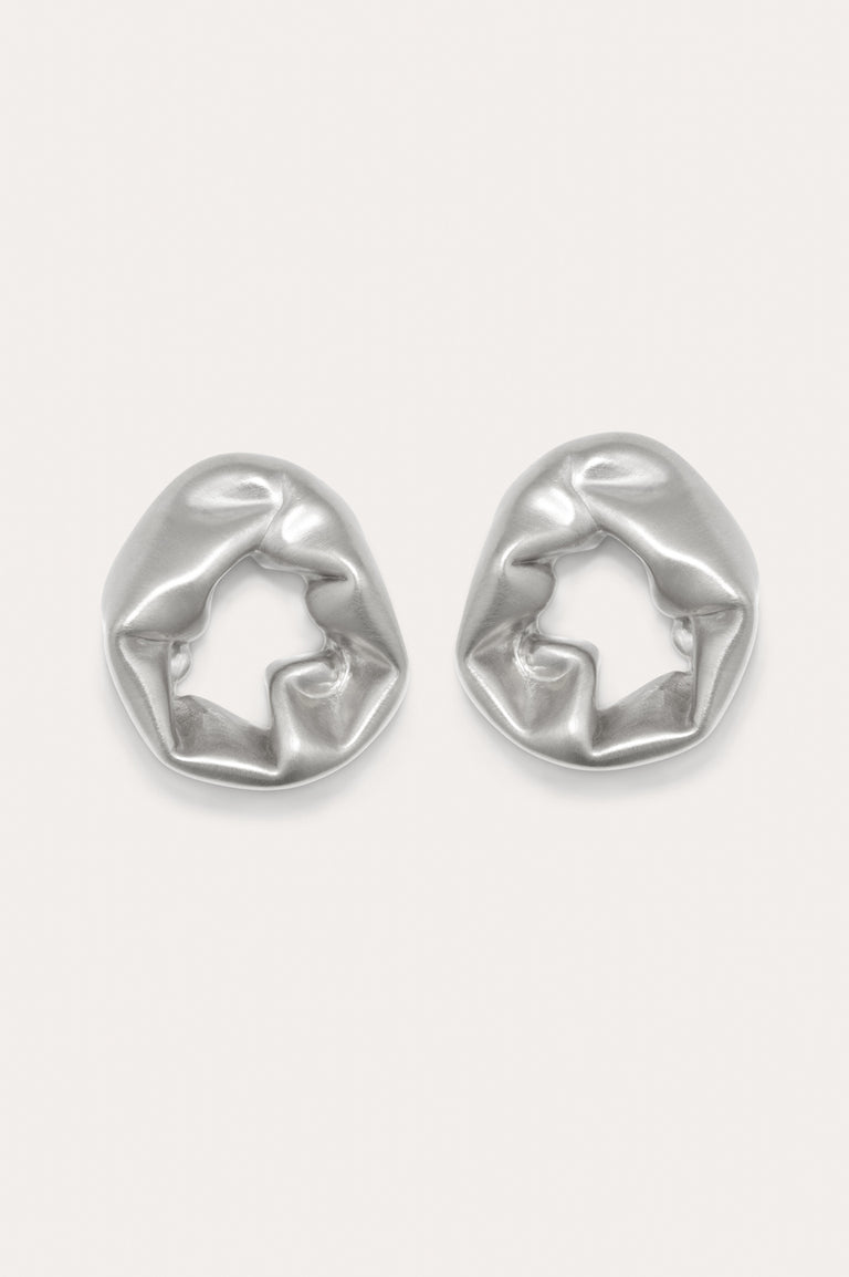 Scrunch - Recycled Silver Earrings
