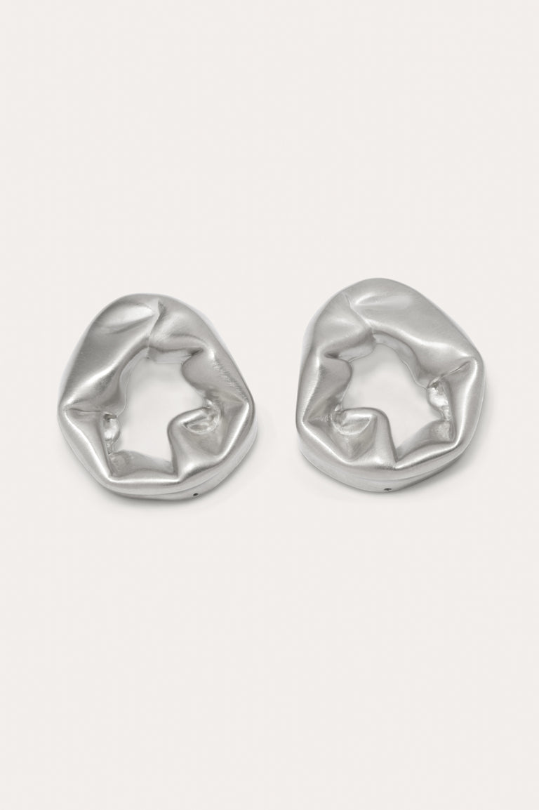 Scrunch - Recycled Silver Earrings