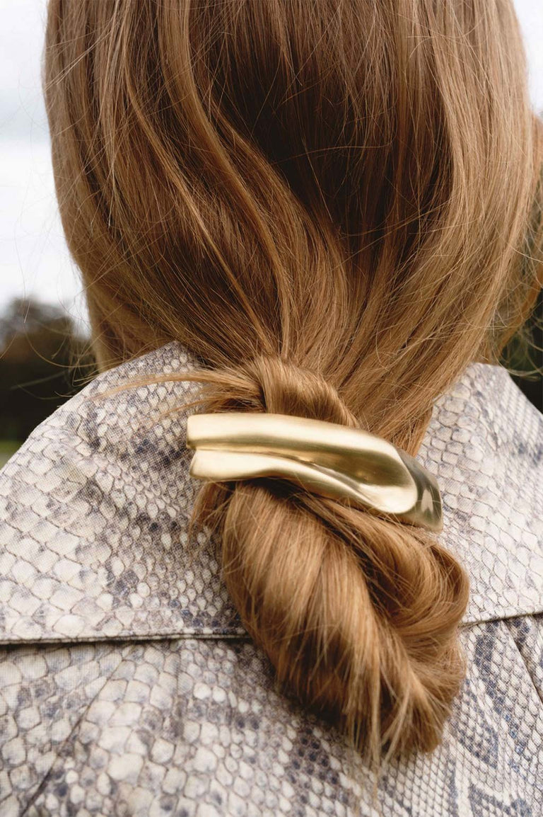 Melted High Energy Nut Bar - Gold Plated Hair Barrette