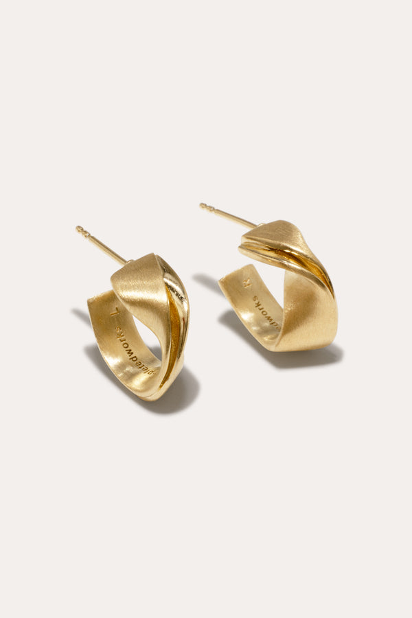 Plume - Boucles d'oreilles en Vermeil d'Or Recyclé