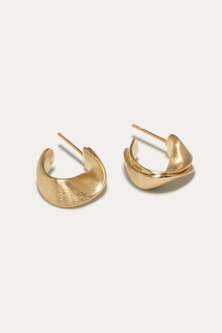 Plume - Boucles d'oreilles en Vermeil d'Or Recyclé