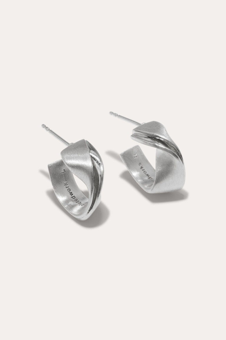 Plume - Boucles d'oreilles en argent recyclé