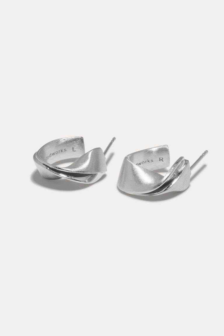 Plume - Boucles d'oreilles en argent recyclé