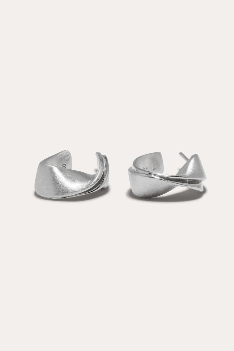 Plume - Boucles d'oreilles en argent recyclé
