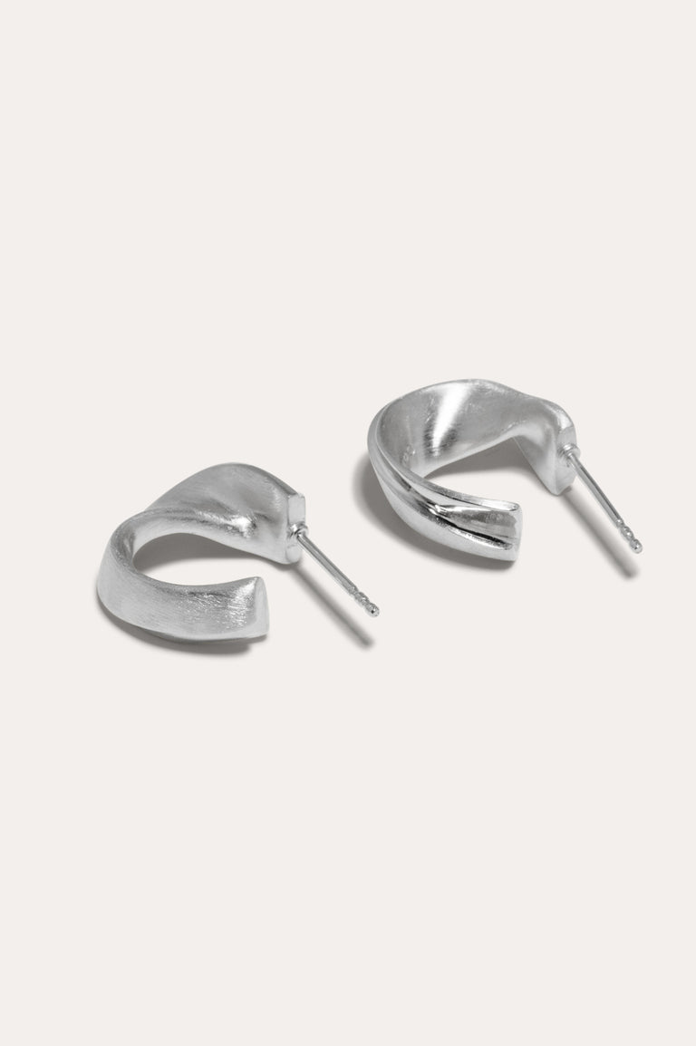 Plume - Boucles d'oreilles en argent recyclé