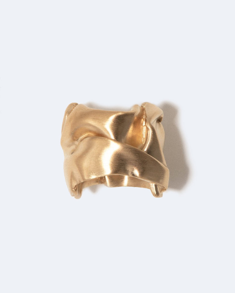 Crunched: A Tale of Abandoned Legal Strategies - Recycled Gold Vermeil Ring
