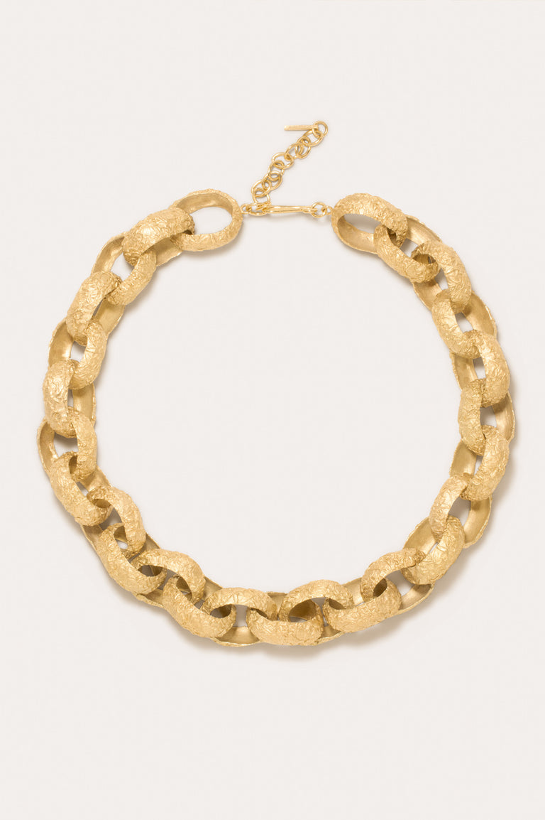 The Cave You Fear to Enter Holds The Treasure That You Seek -  Gold Plated Necklace