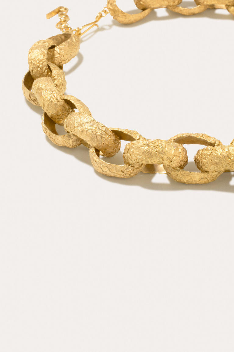 La caverne que vous craignez d'entrer contient le trésor que vous cherchez - Collier plaqué or