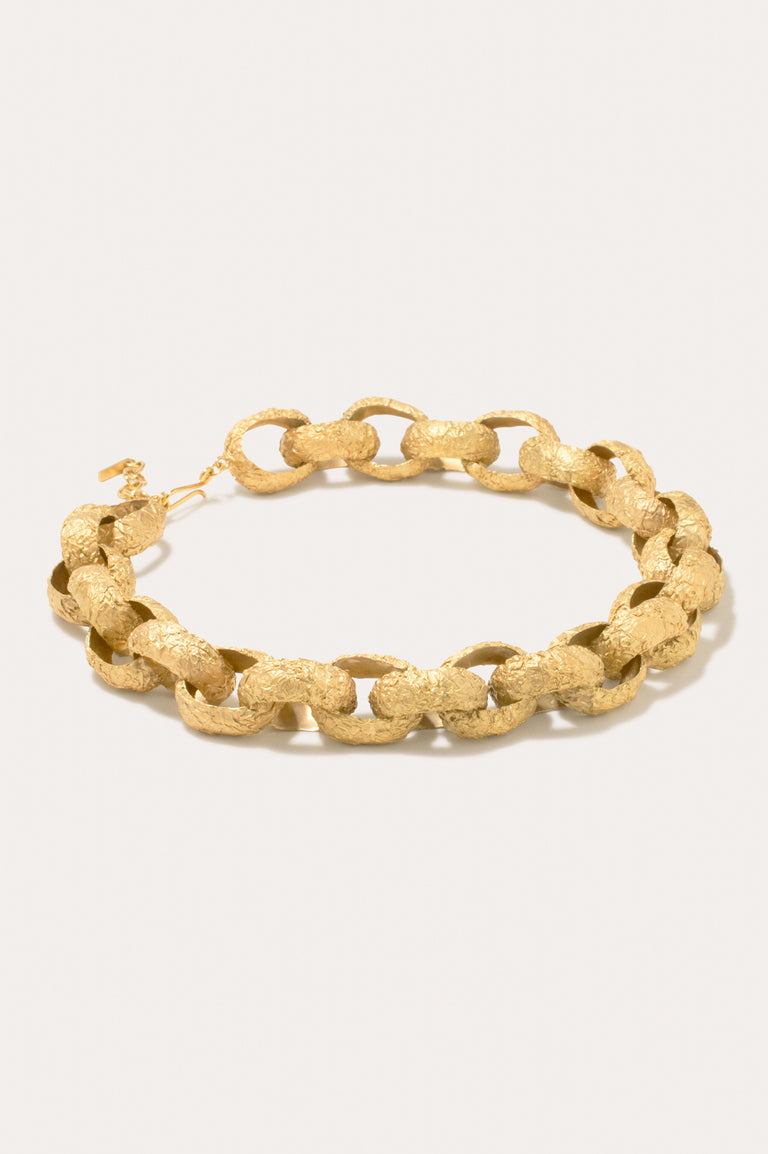 La caverne que vous craignez d'entrer contient le trésor que vous cherchez - Collier plaqué or