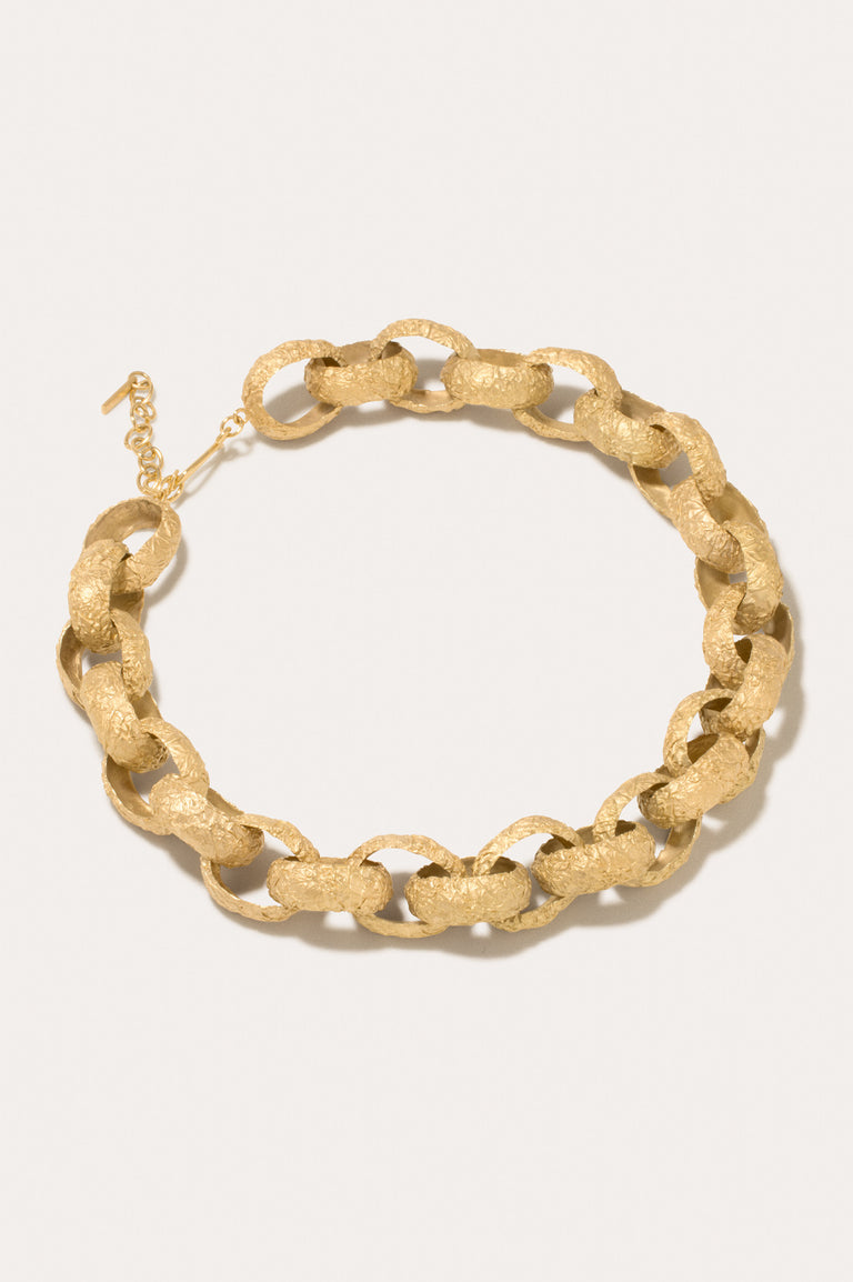 The Cave You Fear to Enter Holds The Treasure That You Seek -  Gold Plated Necklace