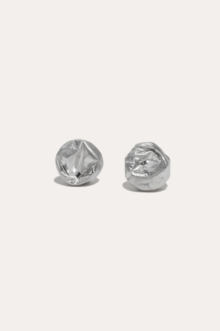 Popped - Rhodium Plated Earrings