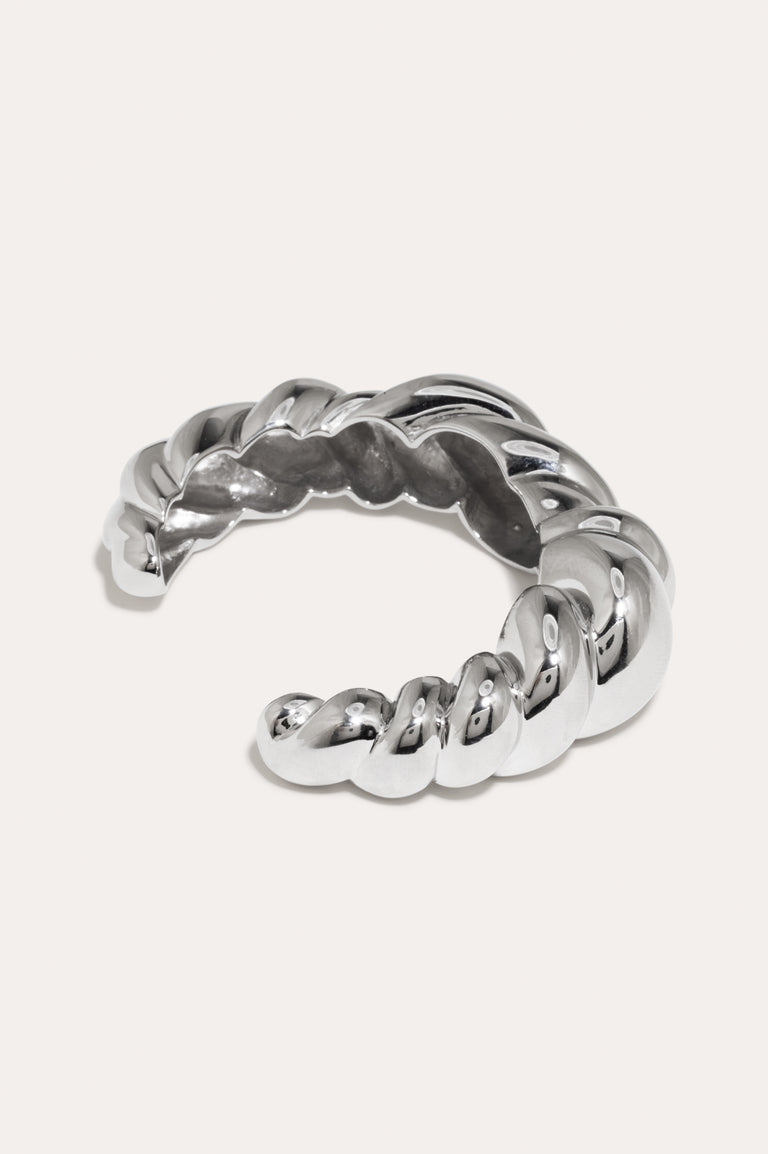 Meandering - Rhodium Plated Cuff