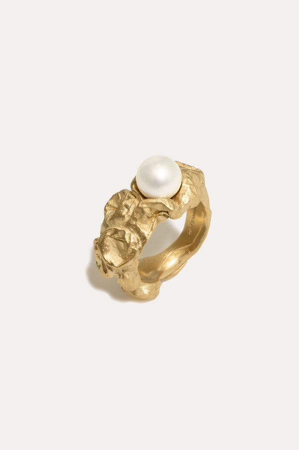 Bague Bubble - Perle et Vermeil Or