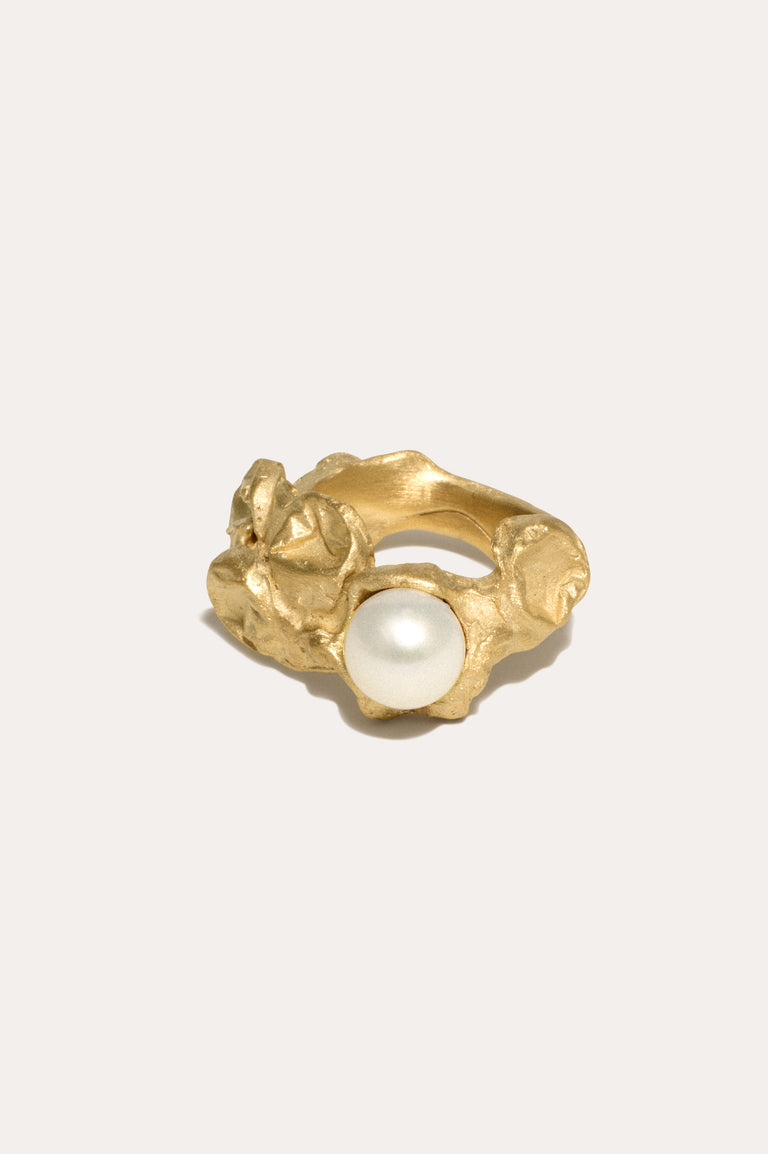 Bubble - Pearl and Gold Vermeil Ring