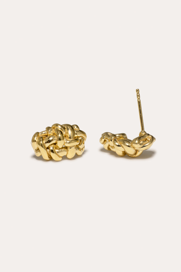 The Paths of Memory - Recycled Gold Vermeil Earrings
