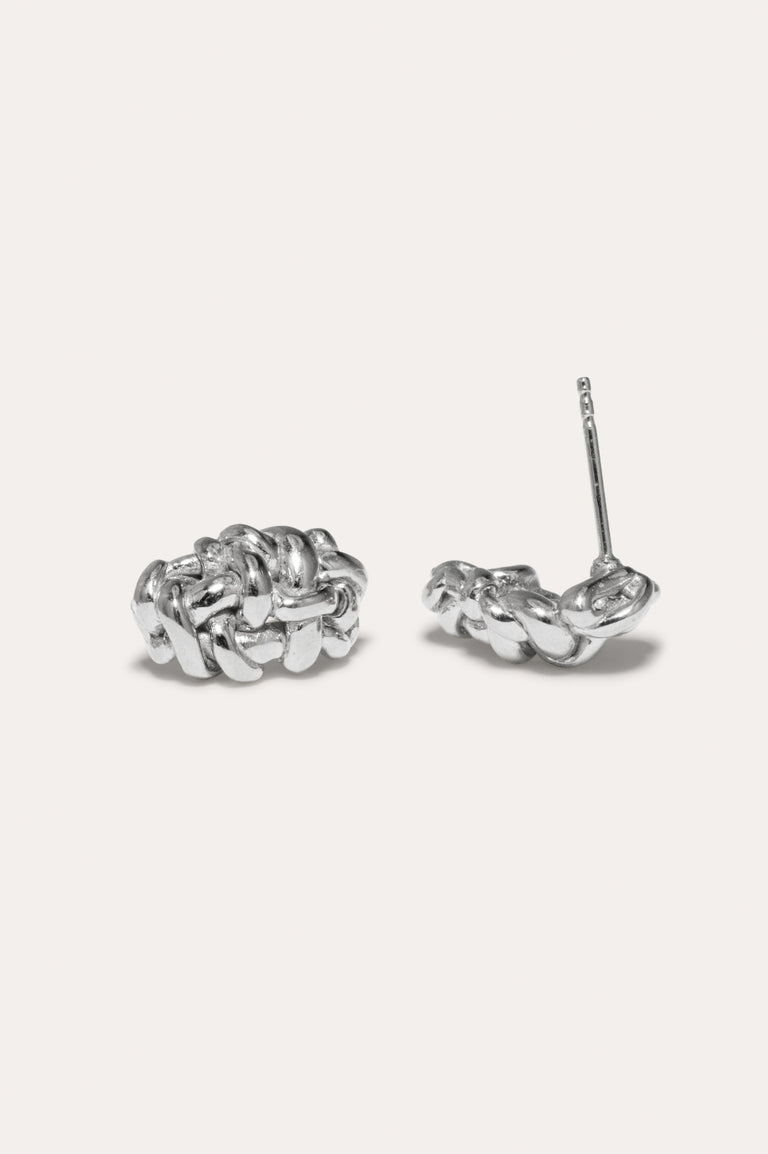 The Paths of Memory - Recycled Silver Earrings