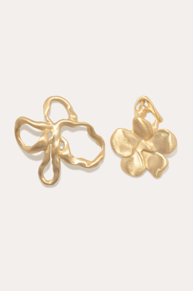 Le passé dans le présent - Boucles d'oreilles en vermeil recyclé