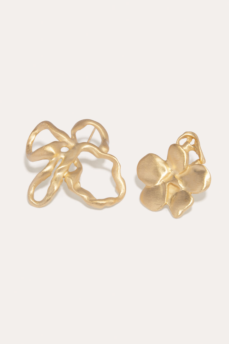 Le passé dans le présent - Boucles d'oreilles en vermeil recyclé