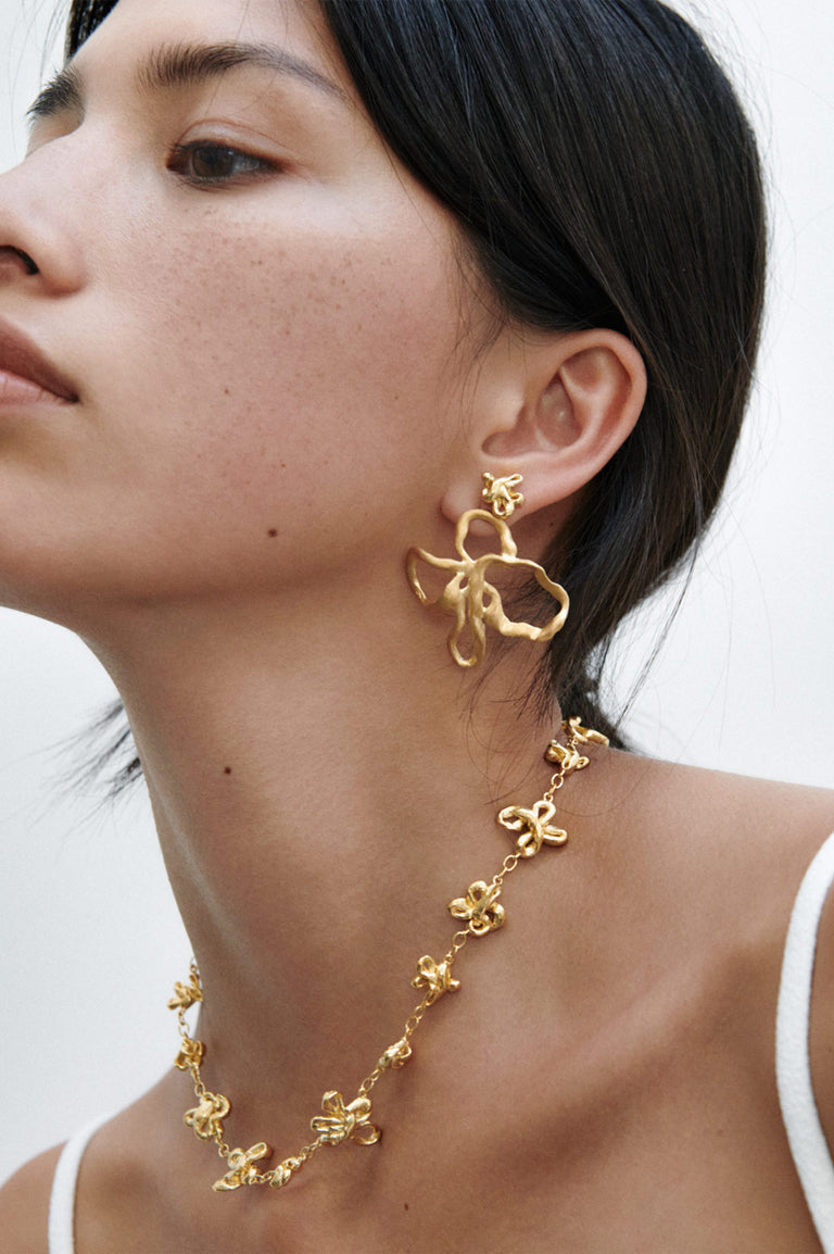 Le passé dans le présent - Boucles d'oreilles en vermeil recyclé