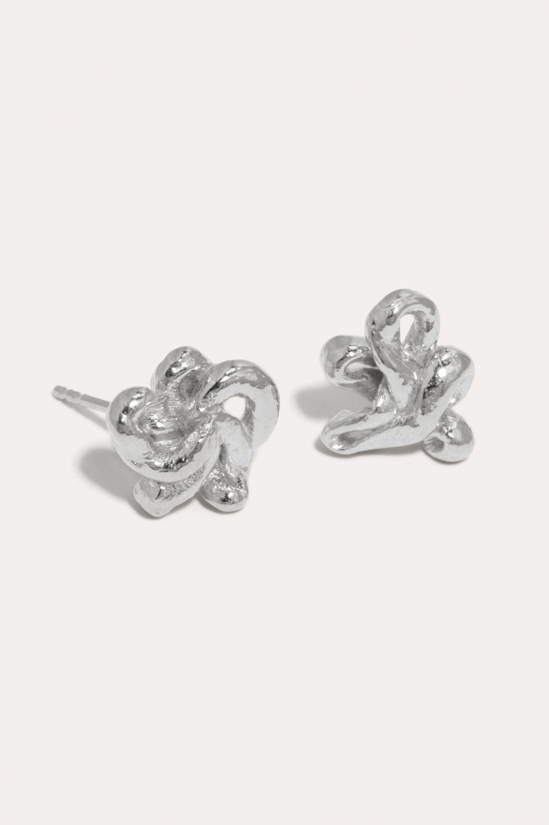 Swirls - Recycled Silver Earrings