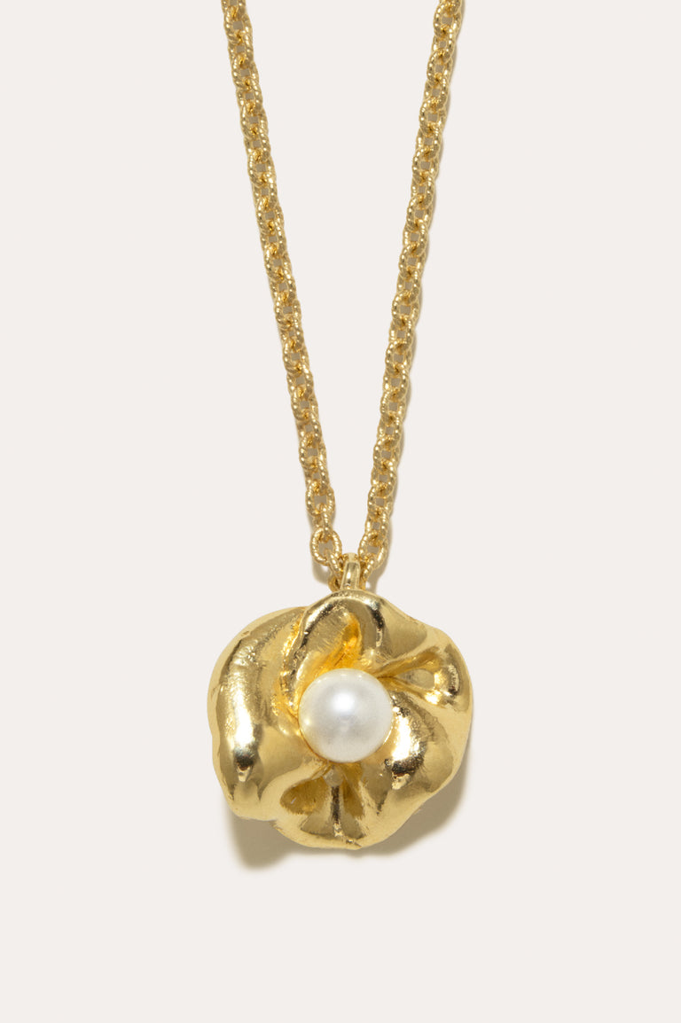 Dream Odyssey - Pearl and Recycled Gold Vermeil Pendant