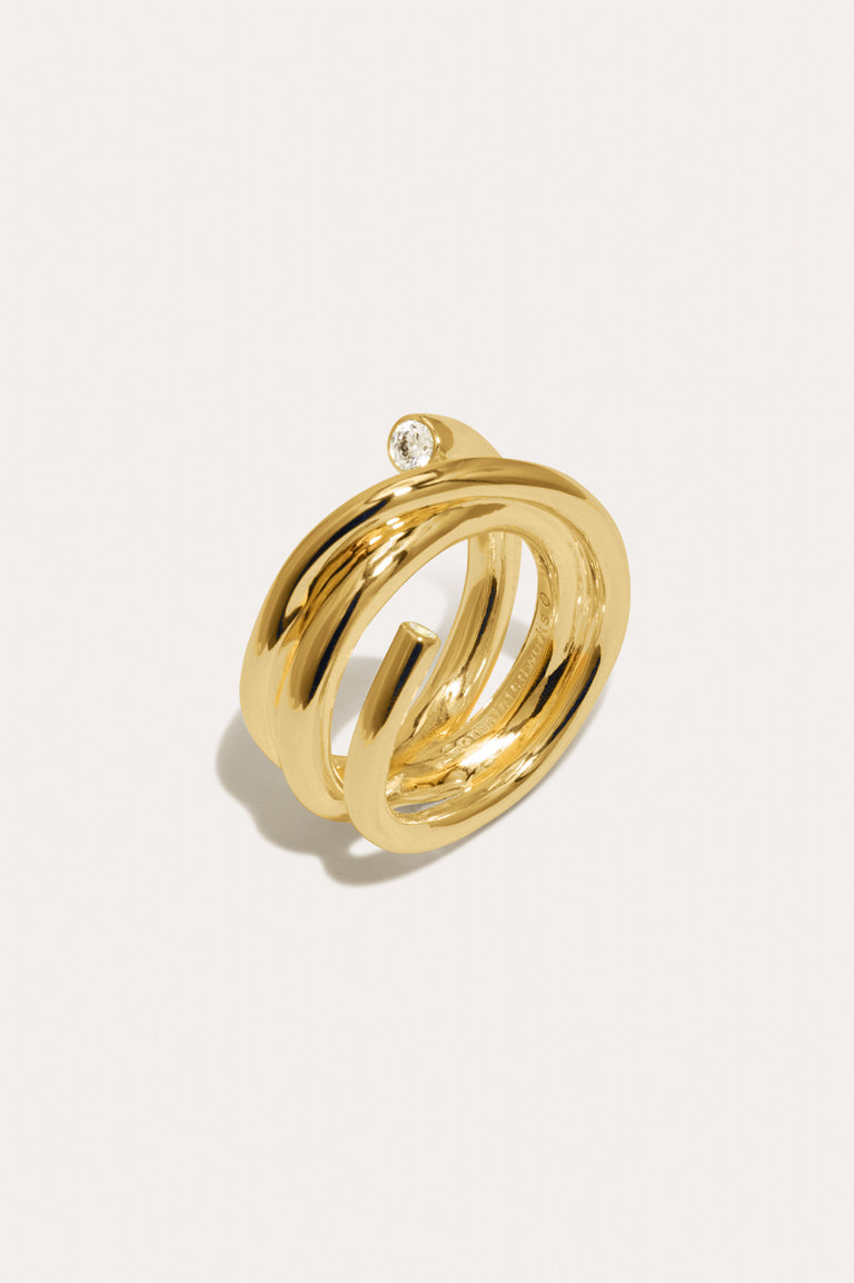 Coil - Zirconia and Recycled Gold Vermeil Ring