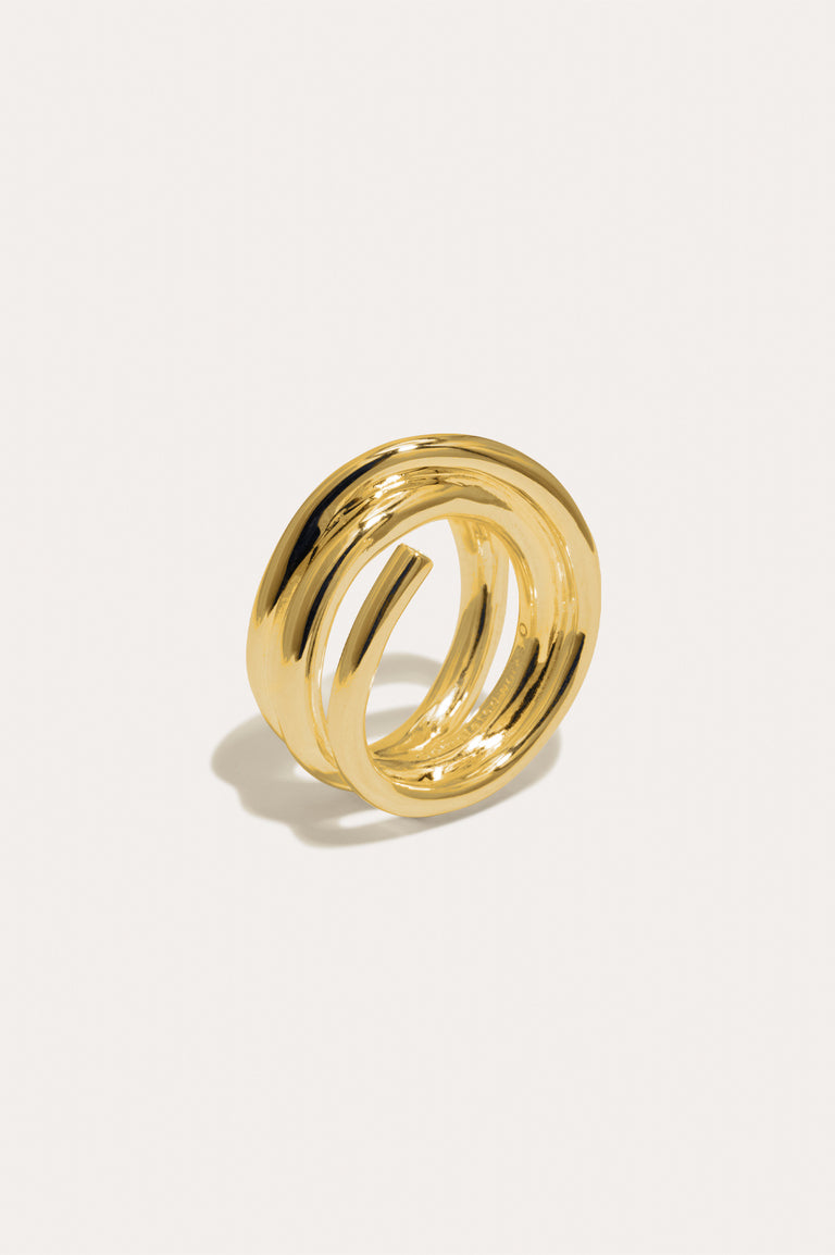 Coil - Zirconia and Recycled Gold Vermeil Ring