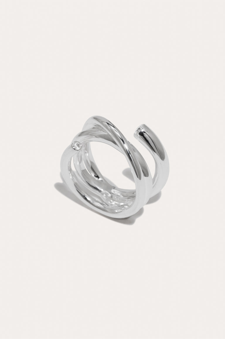 Bague Coil - Zircon et Argent recyclé