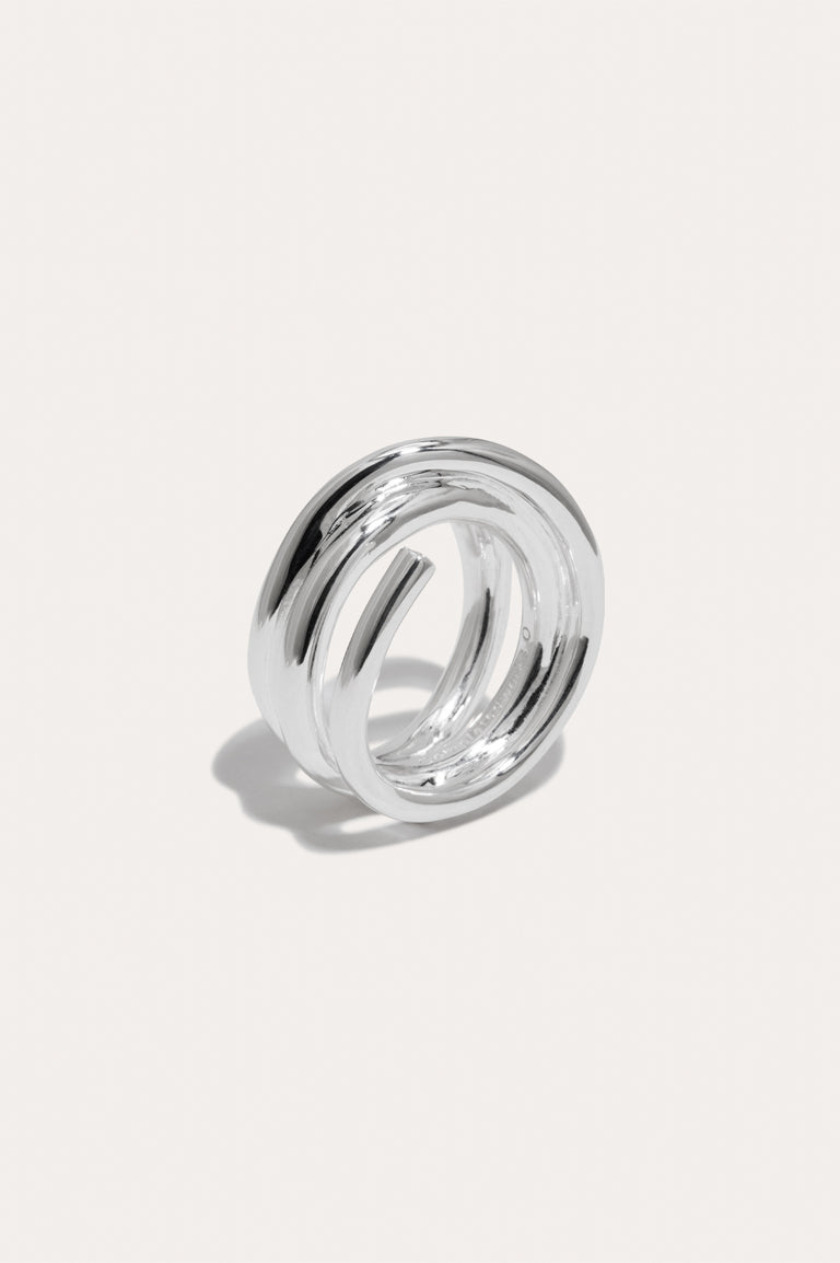Bague Coil - Zircon et Argent recyclé