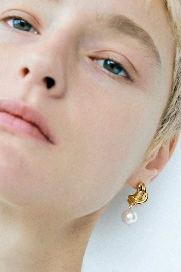 R2199 - Boucles d'oreilles perles et vermeil en or recyclé