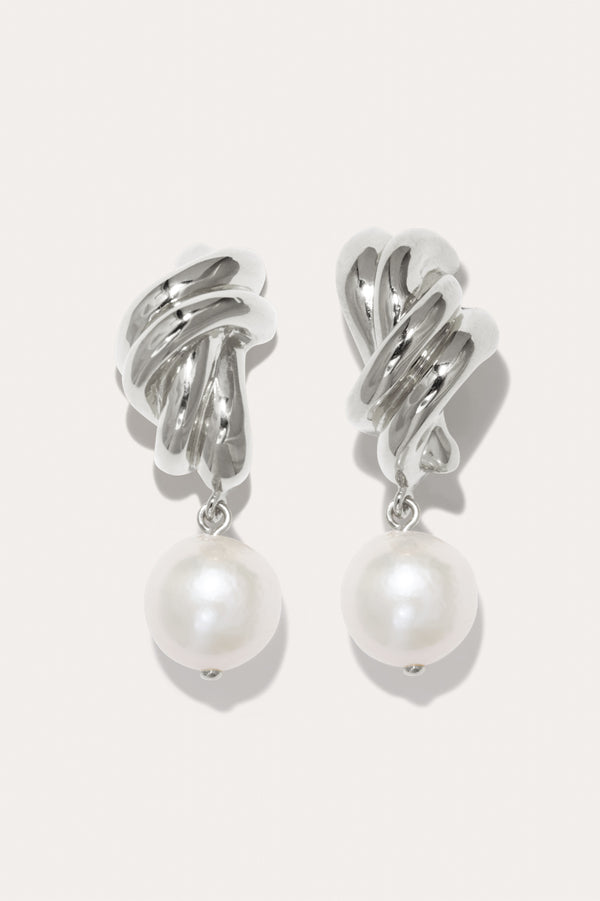 R2199 - Boucles d'oreilles perle et argent recyclé