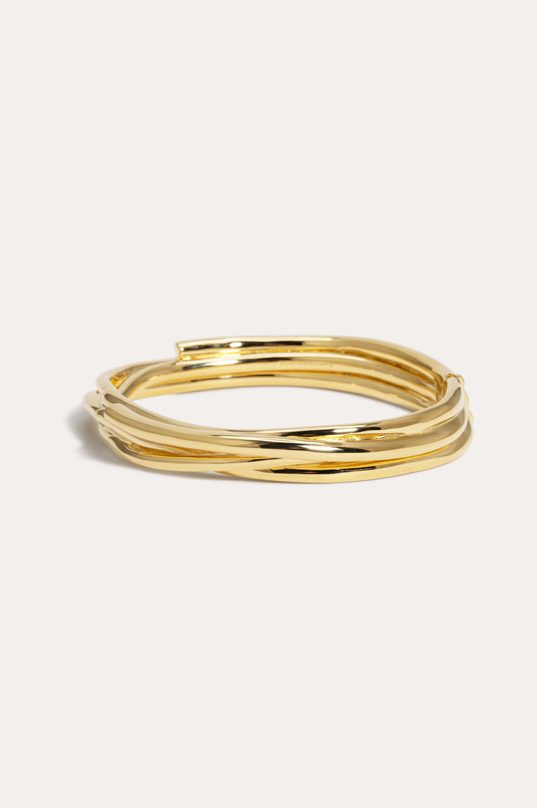 The Shifting Ground Beneath Our Feet - Gold Plated Bangle
