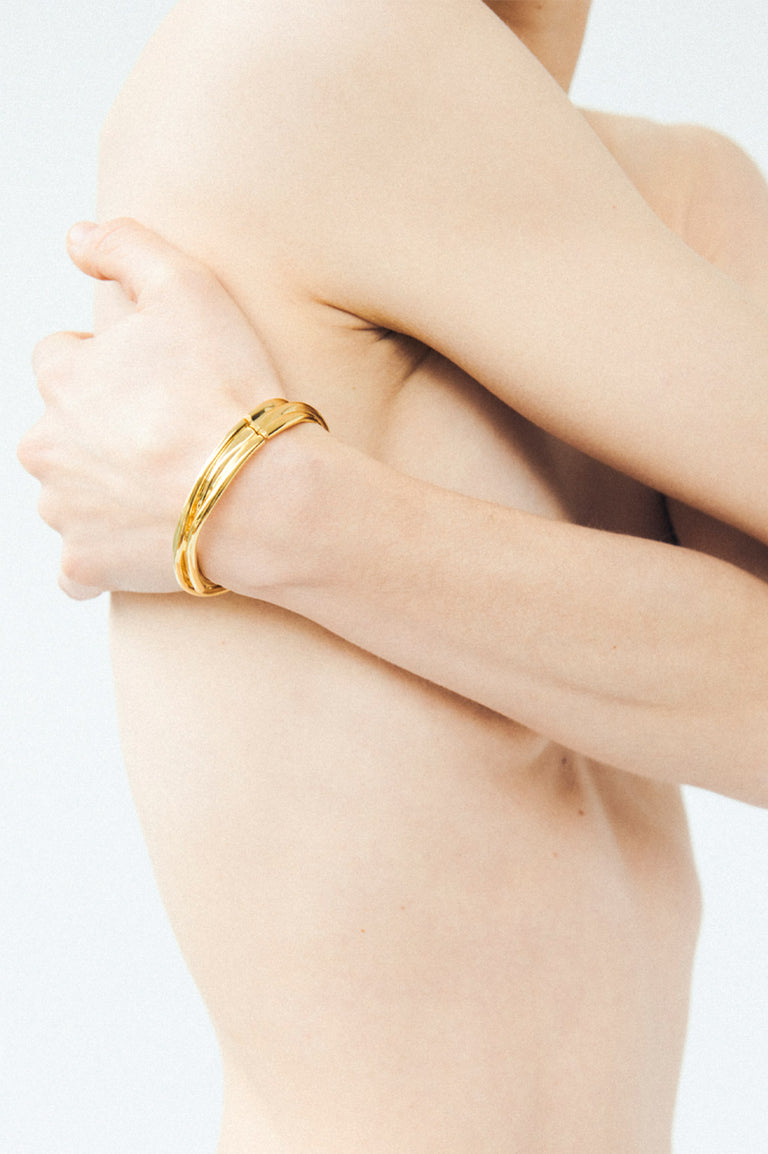 The Shifting Ground Beneath Our Feet - Gold Plated Bangle